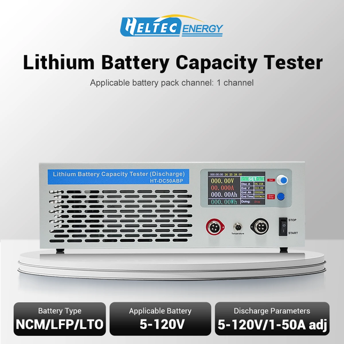 120V 50A Battery Discharge Tester/Electronic Load Capacity Tester Lithium/LiFePO4 Lead-Acid Battery Discharger