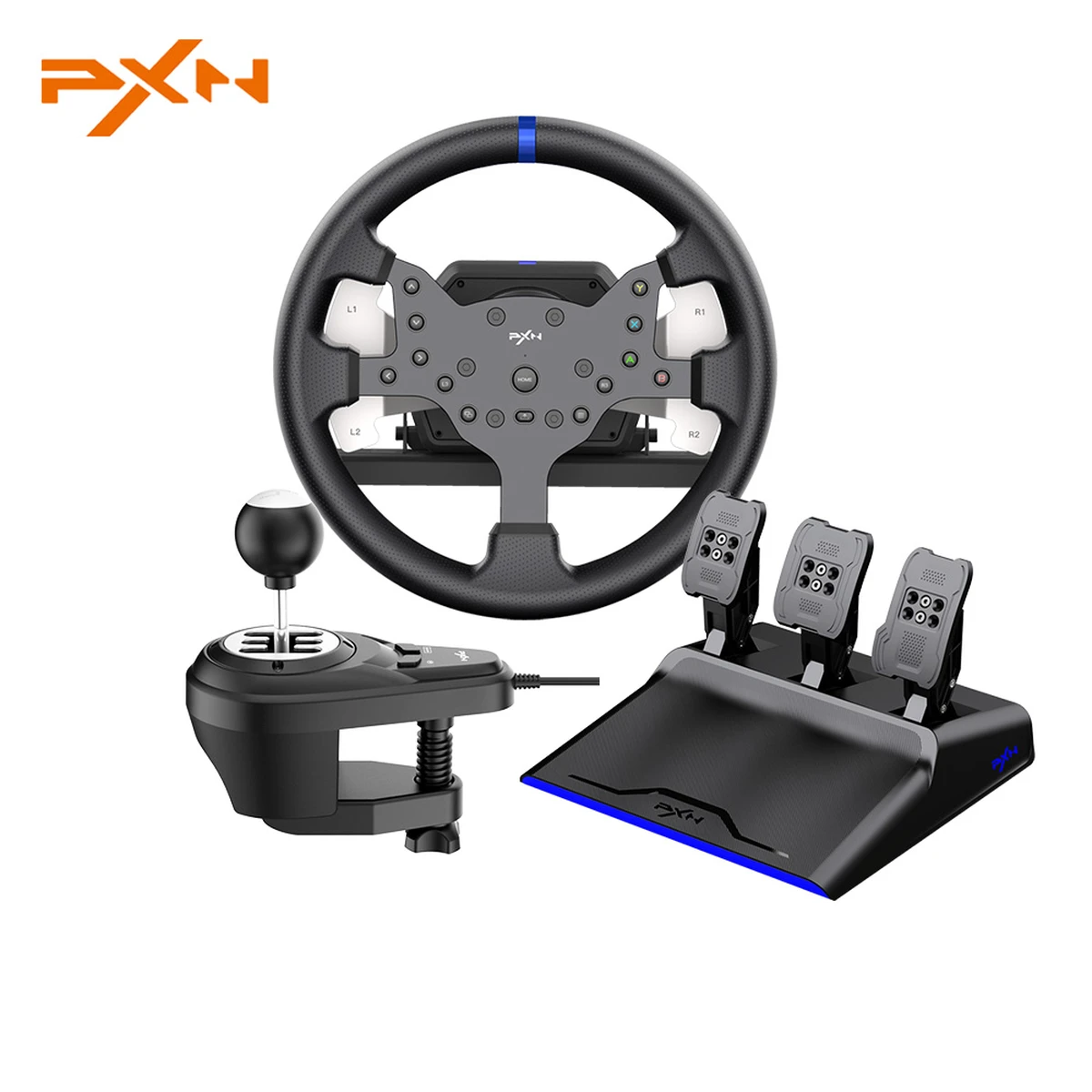 PXN V99 Racing Simulator Steering Wheel 3.2 Nm Force Feedback for PC, PS4, Xbox One & Series X/S