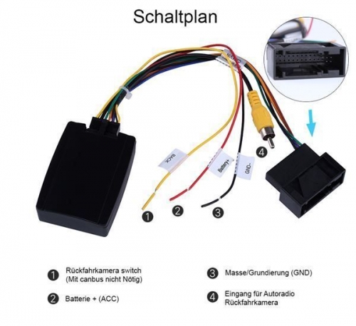 Vw original rear view camera adapter RGB