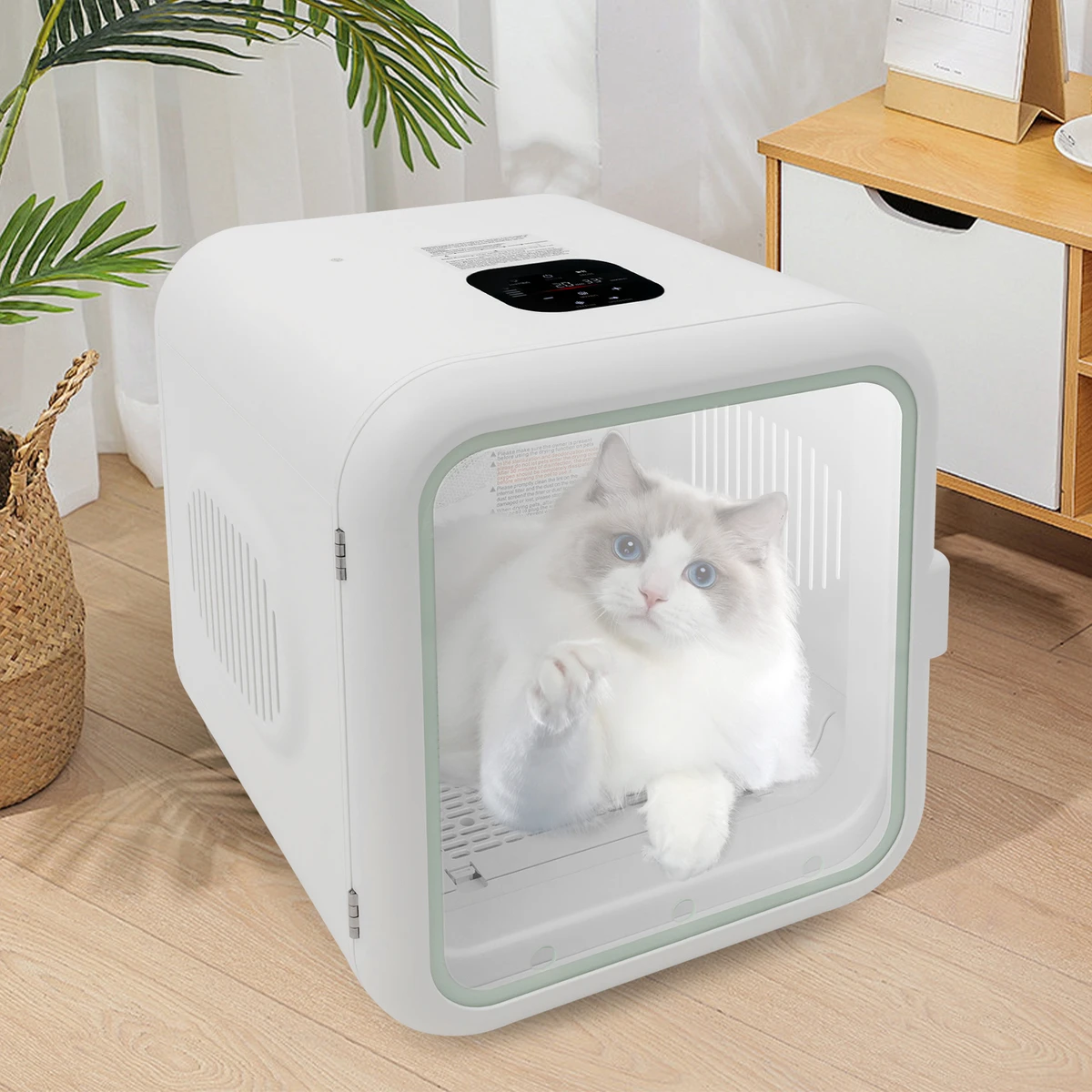 62L Pet Dryer Box 800W with Temperature Control 22–45°C, Cat and Dog Dryer for Home & Pet Care