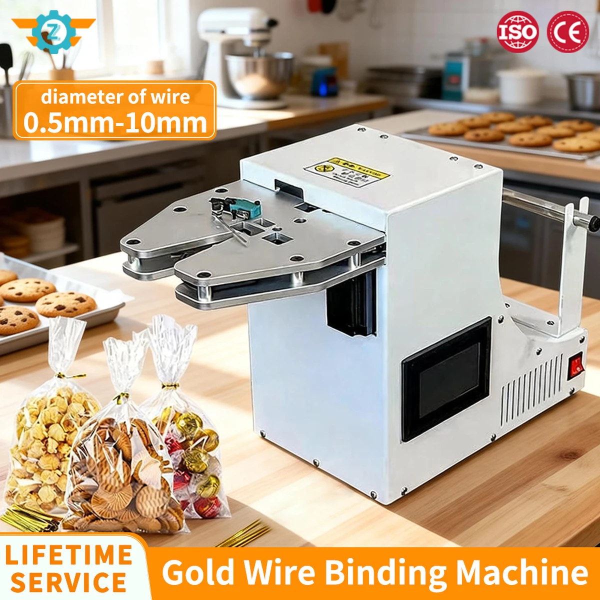 Automatic Electric Bag Sealing Machine 2–15 mm² – Touchscreen Twist-Tie Sealing Machine