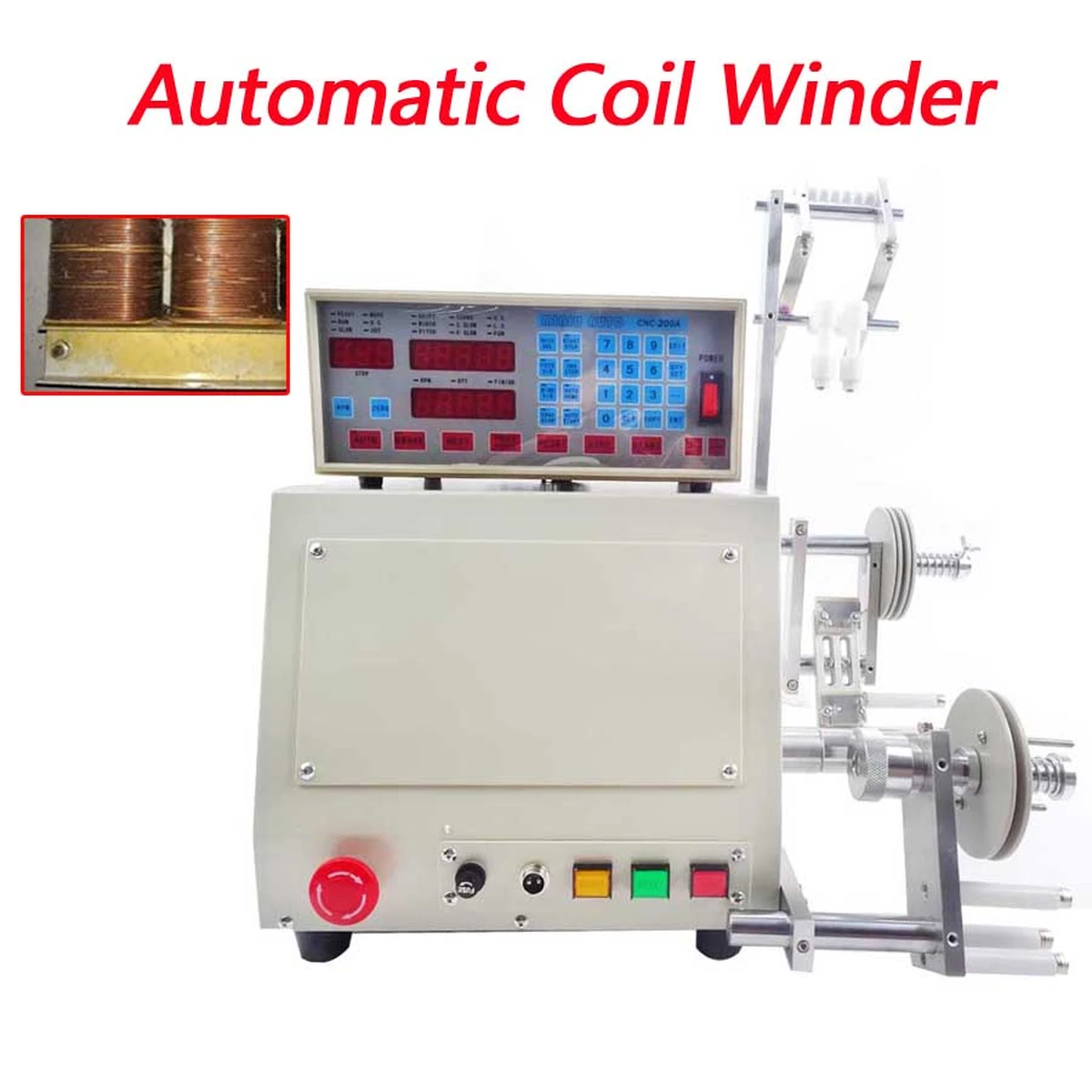 Bobineuse automatique CNC de haute qualité, neuve, pour fil de cuivre de 0,03 à 1,2 mm, avec commande manuelle.