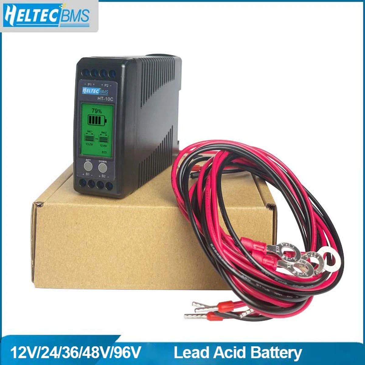 Égaliseur de batterie au plomb Heltec 12 V pour connexion parallèle/série pour égalisation de tension 24/36/48 V/96 V