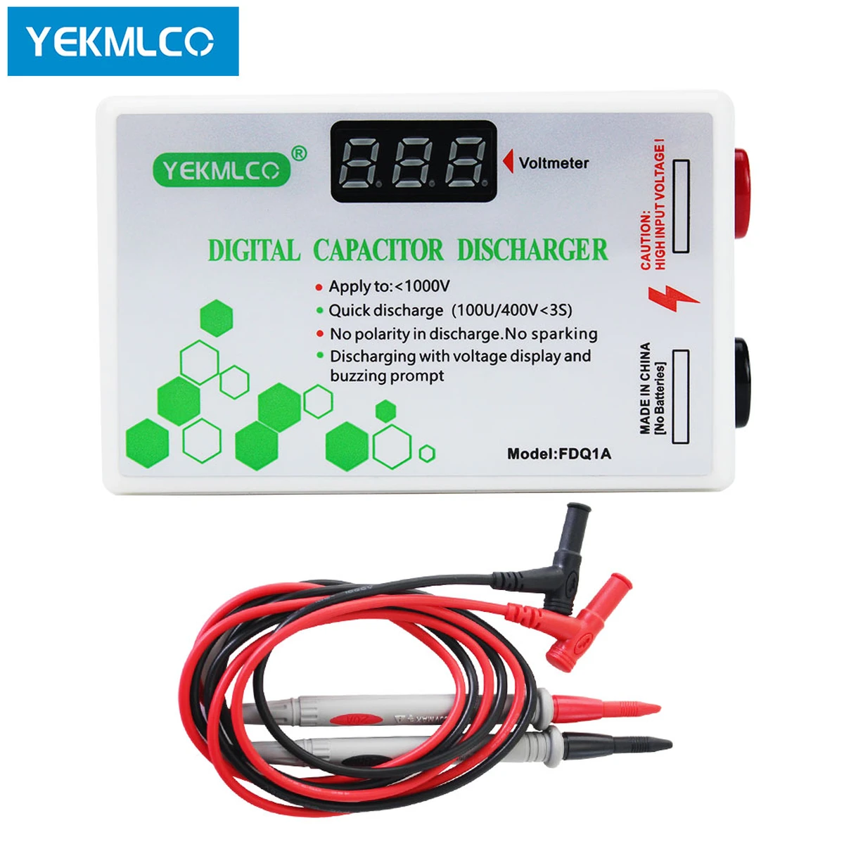 Déchargeur de condensateur 10–1000 V, protection rapide contre les décharges, outil de décharge de tension pour appareils électroniques
