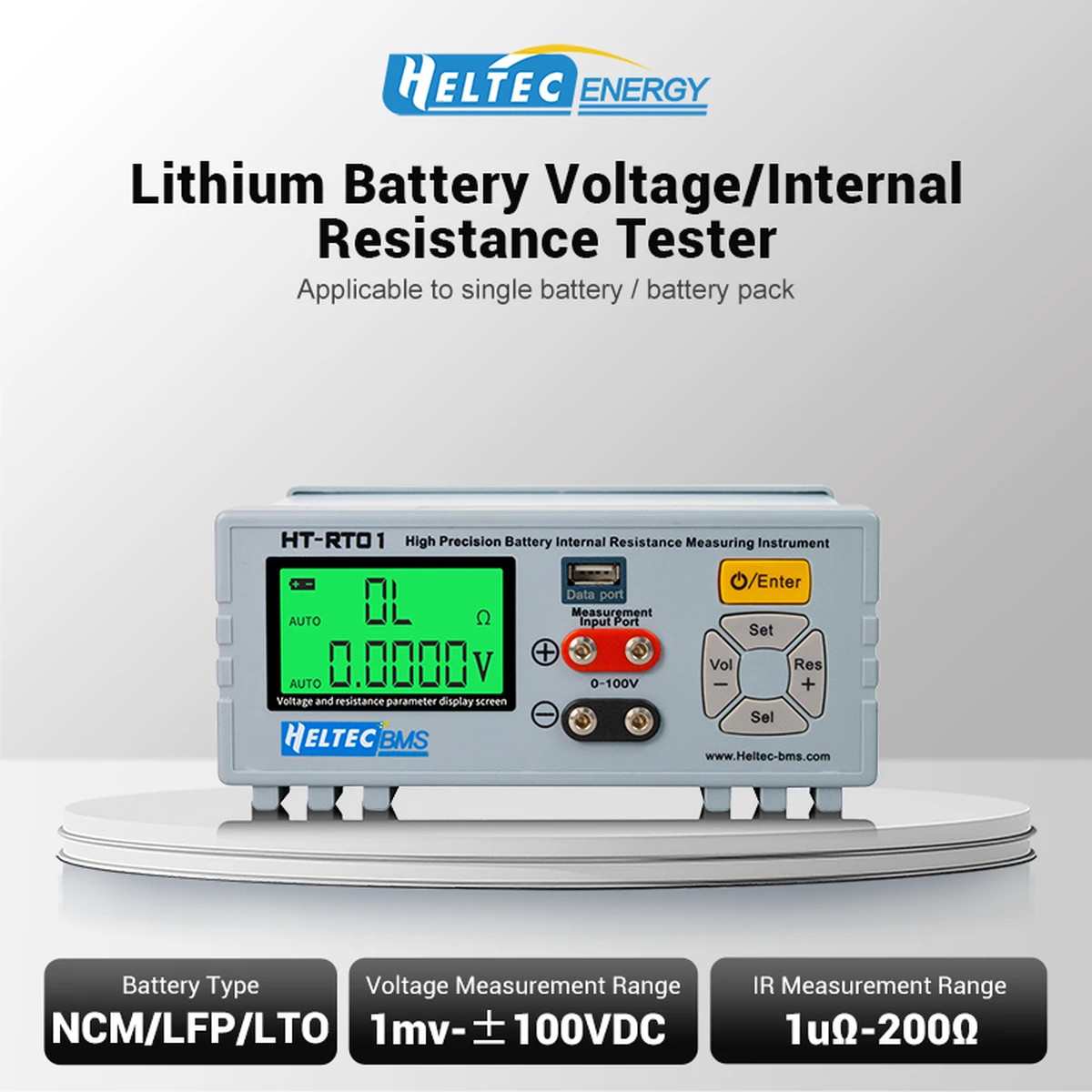 Heltec HT-RT01 Battery Internal Resistance Tester High Precision Measuring Instrument