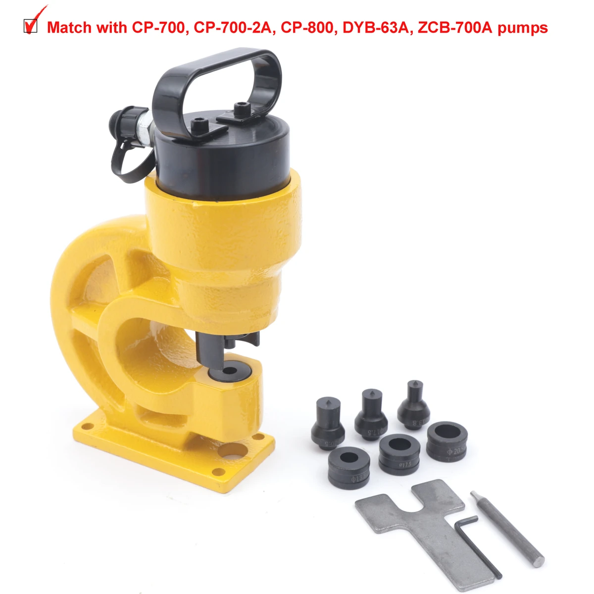 Presse à poinçonner hydraulique CH-60 pour CP-700, DYB-63A, ZCB-700A, poinçon séparé pour cornières en acier à 4 formes