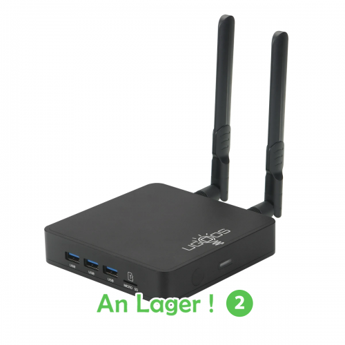UGOOS AM9 Pro Boîtier TV intelligent Amlogic S905X5-J Cortex-A510 Android 14 LPDDR5 4Go 64Go Wi-Fi6 Bluetooth 5.3 Dolby Vision