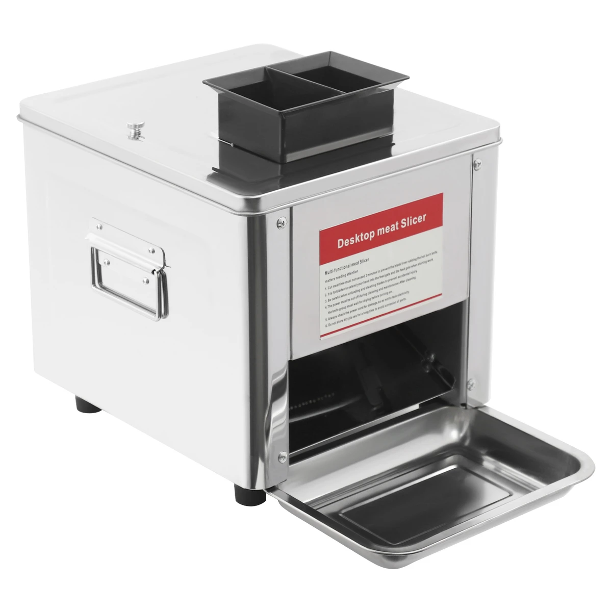 Elektrische Fleischschneidemaschine 850W, 3,5/5/15mm Stärkeeinstellung für Frisches Schweine- und Lammfleisch