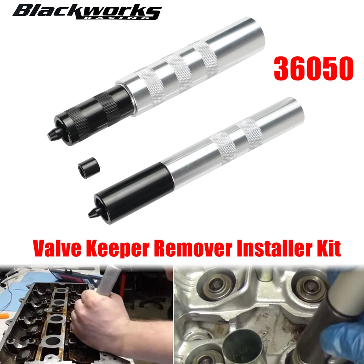 36050 Ventilhalter-Werkzeug – Ventilfederkompressor & Halter-Entferner für 4,5–7,5 mm und 5/16–3/8 Zoll