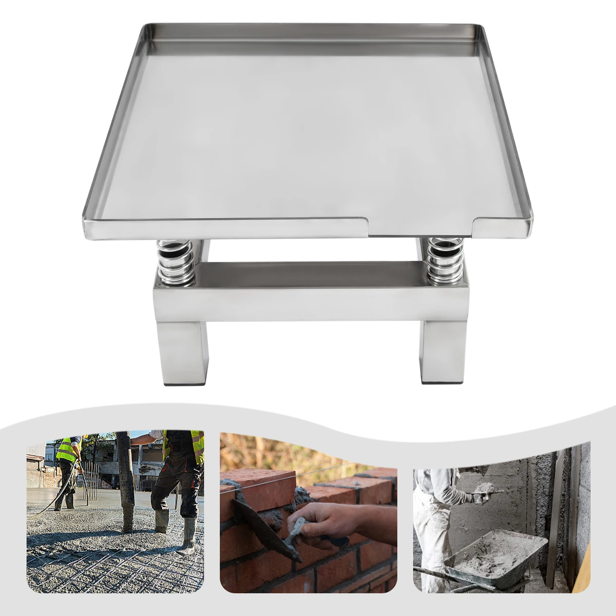35 * 35 cm 50 W 3600 U/min Beton-Vibrationstisch mit großer Kapazität, Vibrationsplattform, Edelstahl, effiziente Vibration