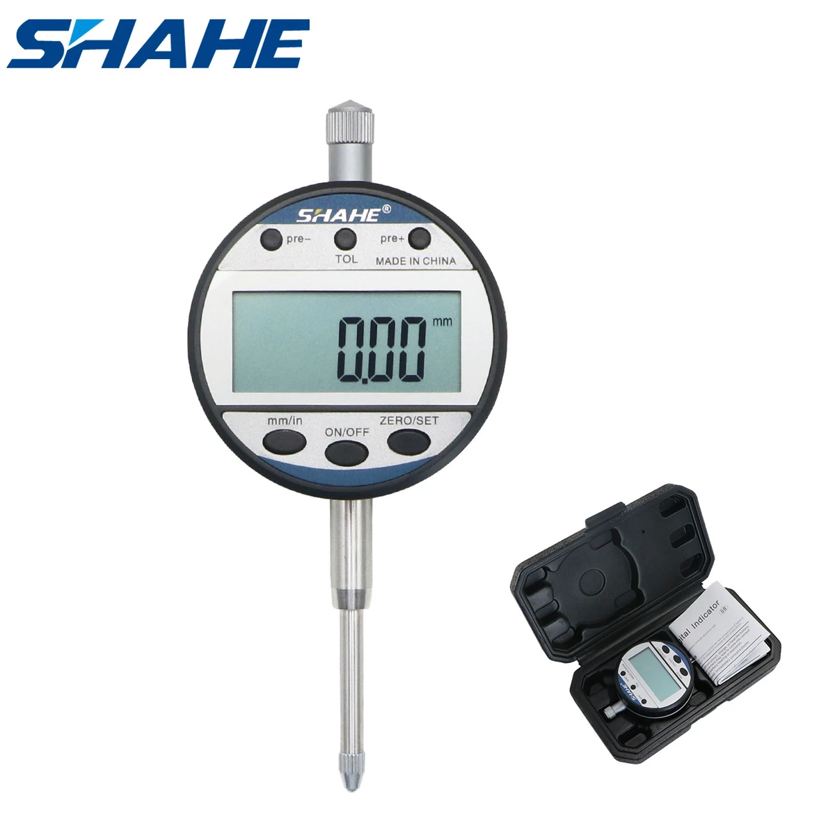 SHAHE New Type Display 0-12.7/25.4 mm 0.01 mm Digital Dial Gauge Precision Measuring Tools Digital Dial Gauge