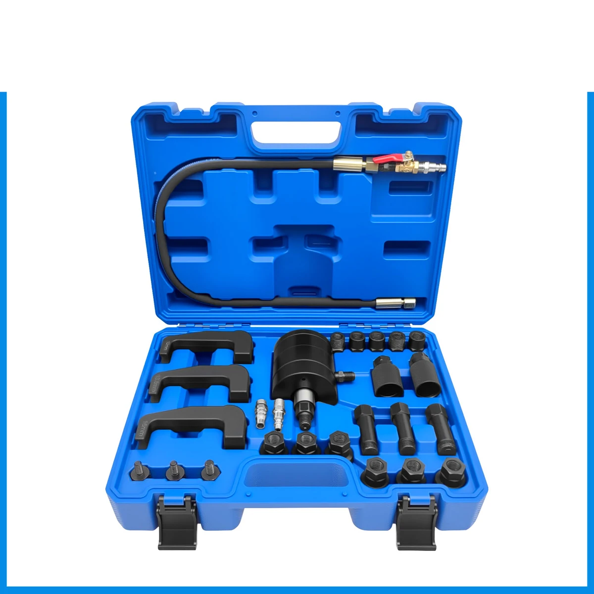 24-piece pneumatic diesel injector puller set, pneumatic injector puller set with 19 adapters