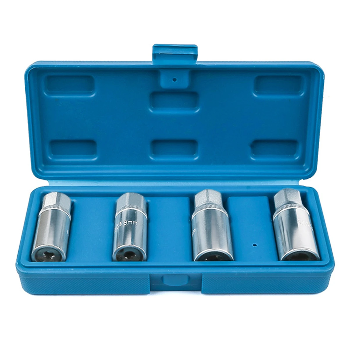 4-piece bolt extractor set for removing broken bolts, metric bolt remover tool, 6/8/10/12 mm