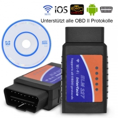 OBD2 OBDII WiFi ELM327 V1.5 PIC18F25K80 Chip Autodiagnosescanner Codeleser-Tool für Iphone und Android-Handys PC, unterstützt alle OBD II-Protokolle