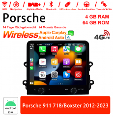 8.4 inch Android 13.0 car radio / multimedia 4GB RAM 64GB ROM for Porsche 911 718/Boxster 2012-2023