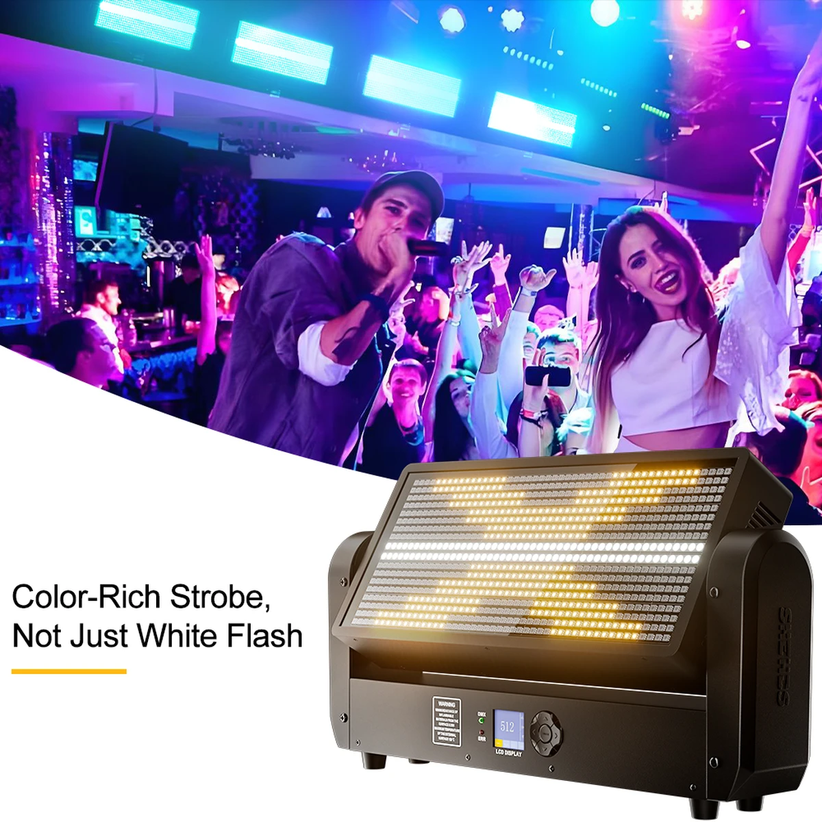200W 864 LEDs Matrix Strobe Moving Head Light Pixelsteuerung Leistungsstarker Strobe für DJ Disco Konzert