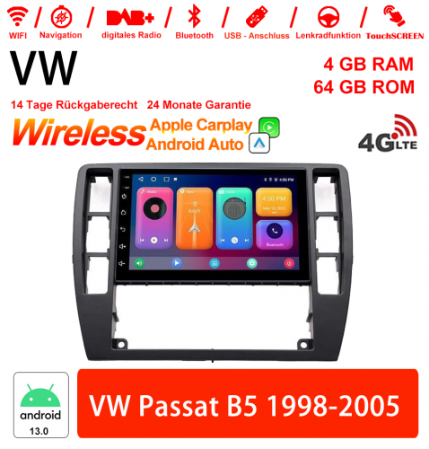 7 Zoll Android 13.0 Autoradio / Multimedia 4GB RAM 64GB ROM Für VW Passat B5 1998-2005