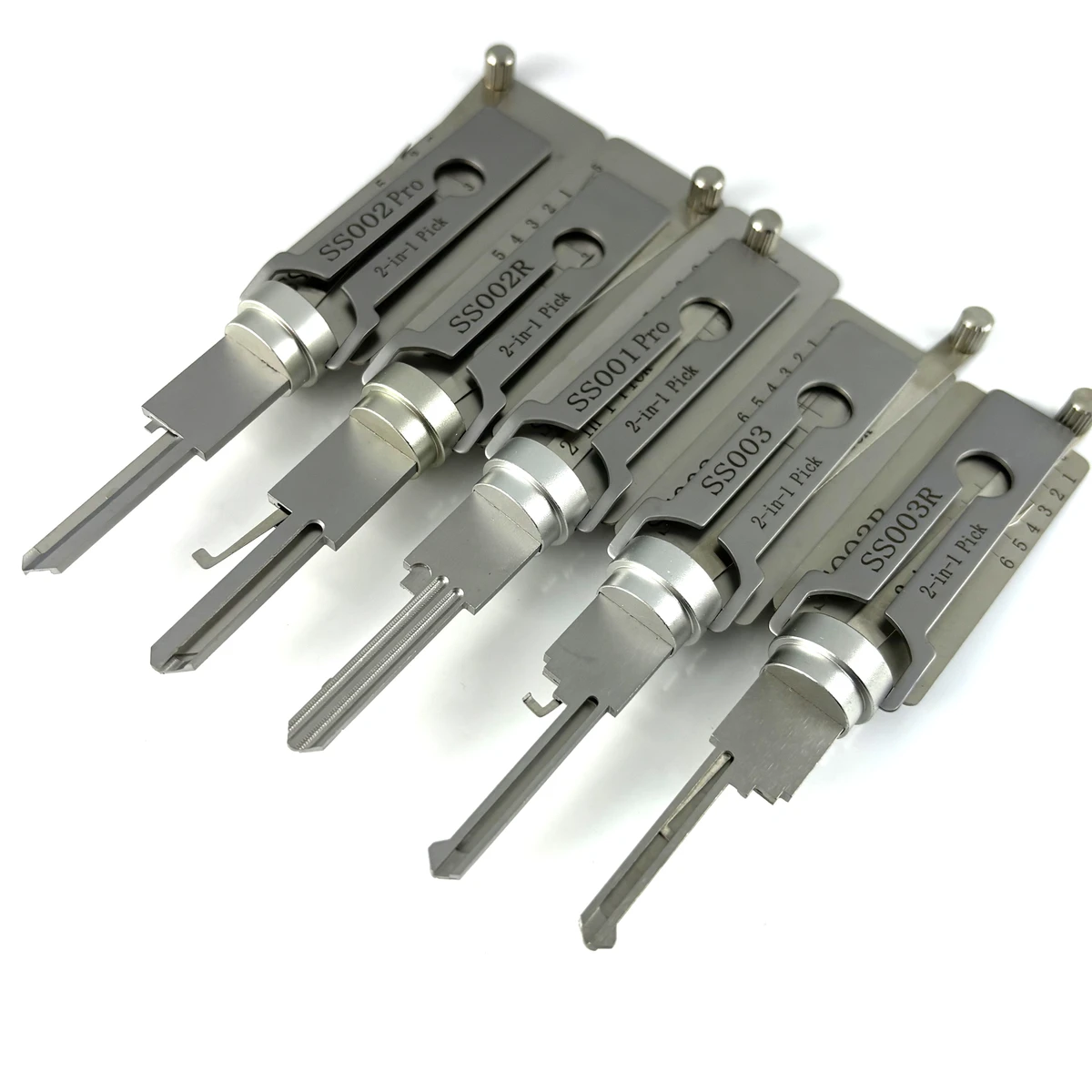 Outils de serrurier professionnels pour serrures de porte, modèles SS001, SS002, SS002R, SS003, SS003R (outils de crochetage 2-en-1)