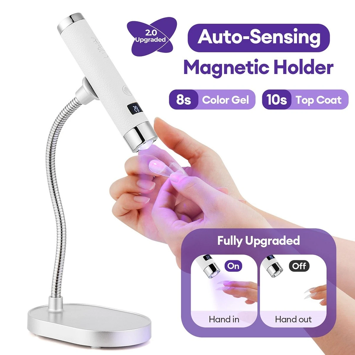 Auto-Sensing Handheld Nagel Trockner Smart Sensor Nagel Gel Aushärtung Schreibtisch Nagel Lampe