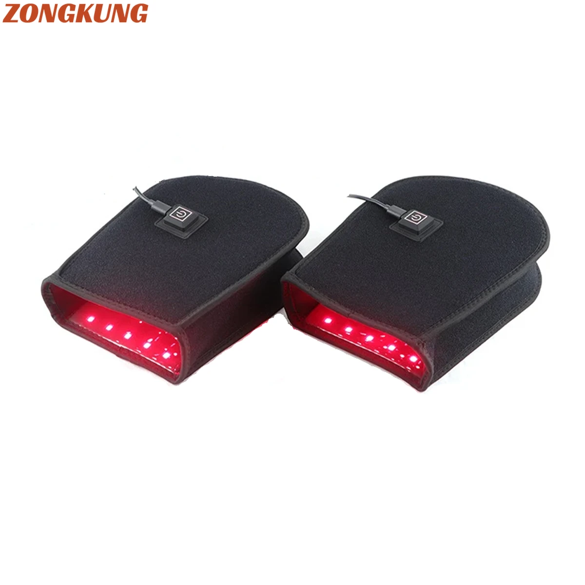 Red light promotes blood circulation in the hand; infrared glove for arthritis and fingers, double-sided glove