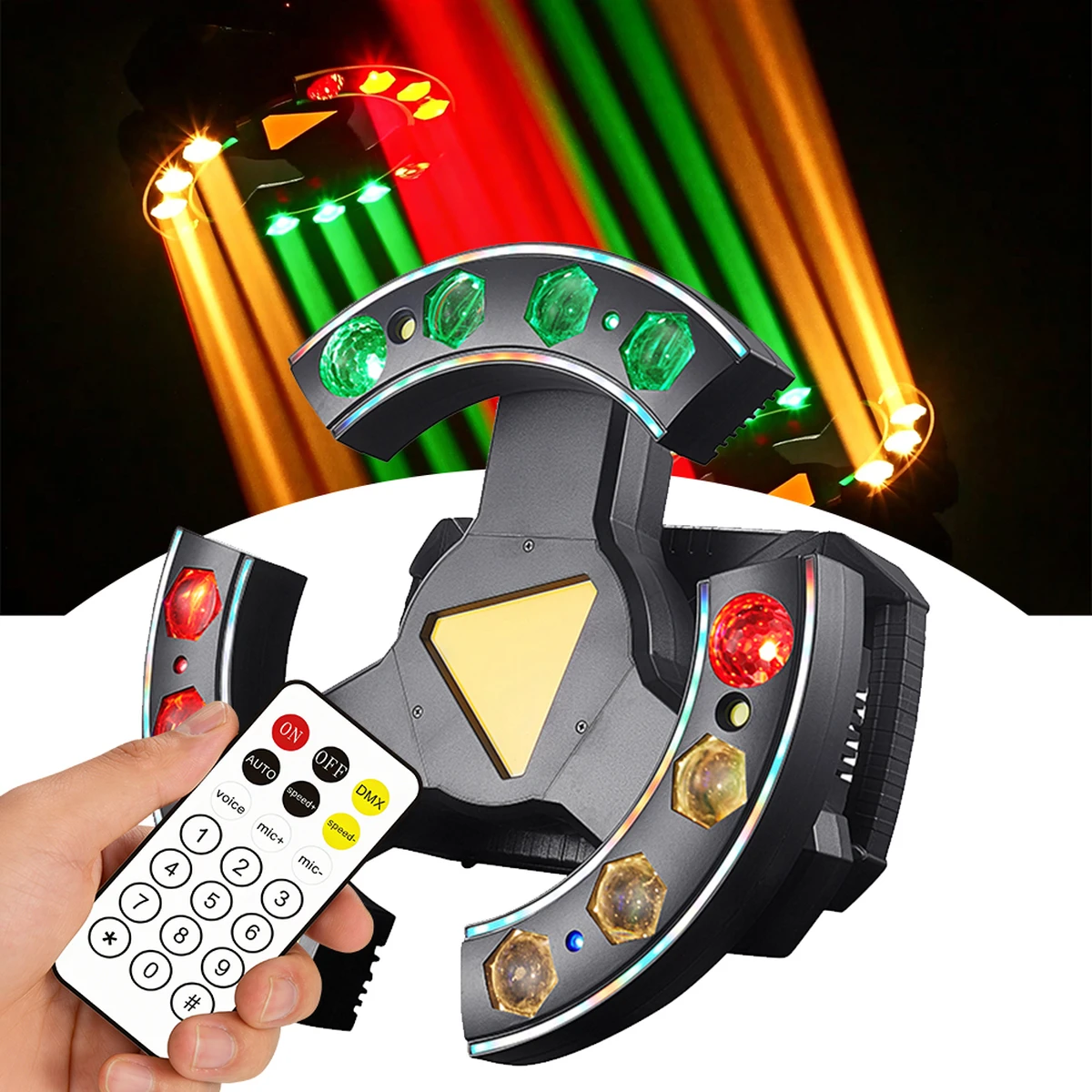 Stroboscope laser LED DMX512 180 W RGB, effet stroboscopique doré, bandes lumineuses souples, activation sonore, 25 canaux – Pour DJ, soirées et scène