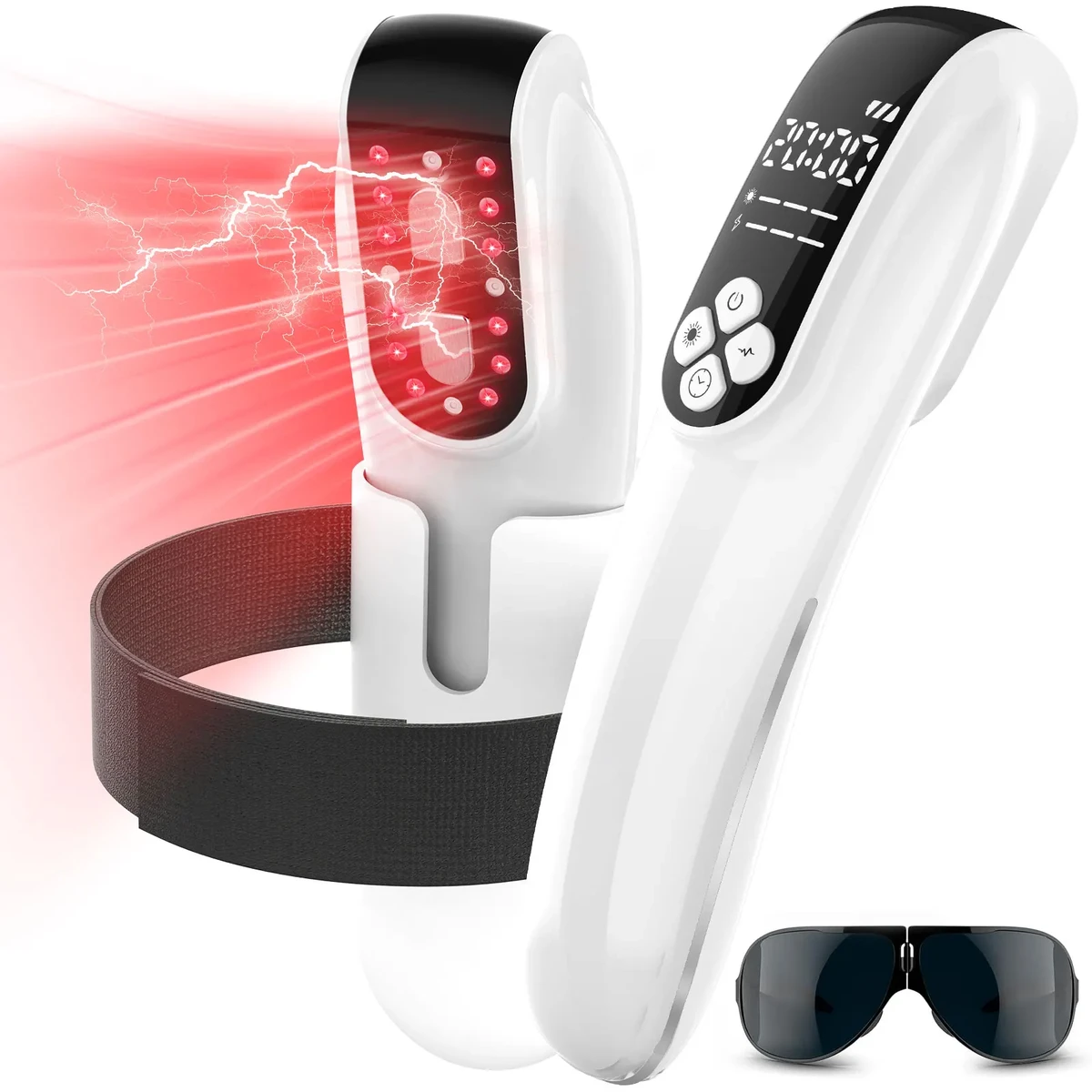 4x 808nm Cold Laser Therapy Device for Body Pain Relief, 12x 650nm LLLT TENS Muscle Stimulator for Arthritis, Muscle Soreness, and Scars