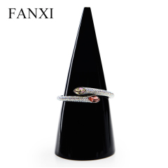 FANXI Custom Jewellery Shop and Store Showcase Rack For Ring Bangle Bracelet Bangle Exhibitor Black Lacquer Jewelry Display