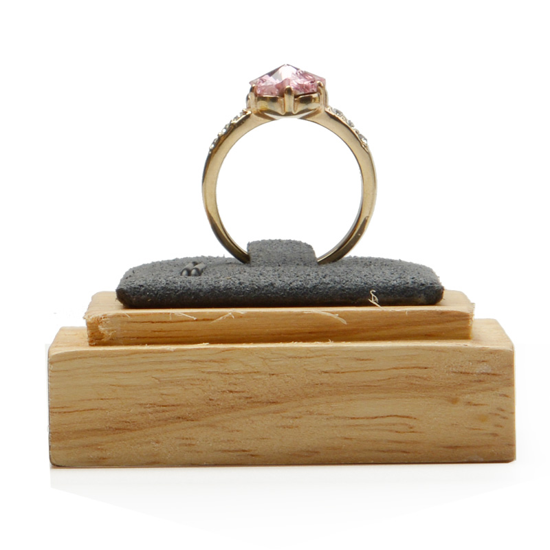 FANXI OEM Jewellery Display Stand With Microfiber Insert Solid Wood Jewelry Ring Display Holder