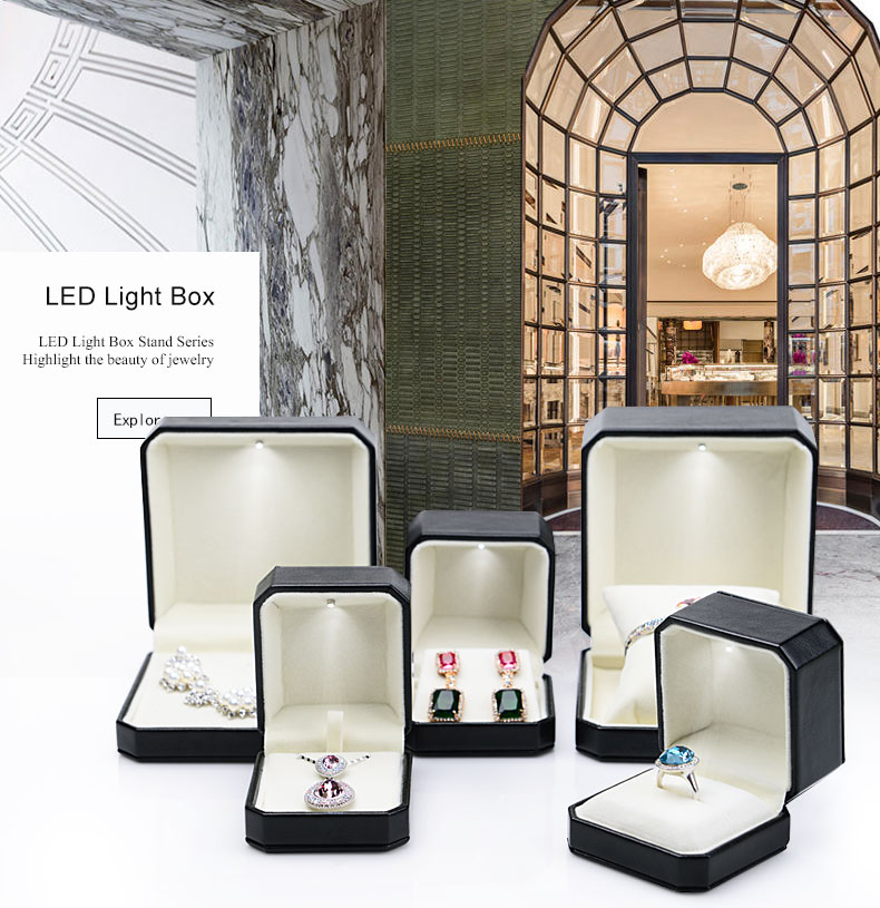 FANXI Custom Jewellery Packaging Boxes Velvet Insert For Ring Necklace ...