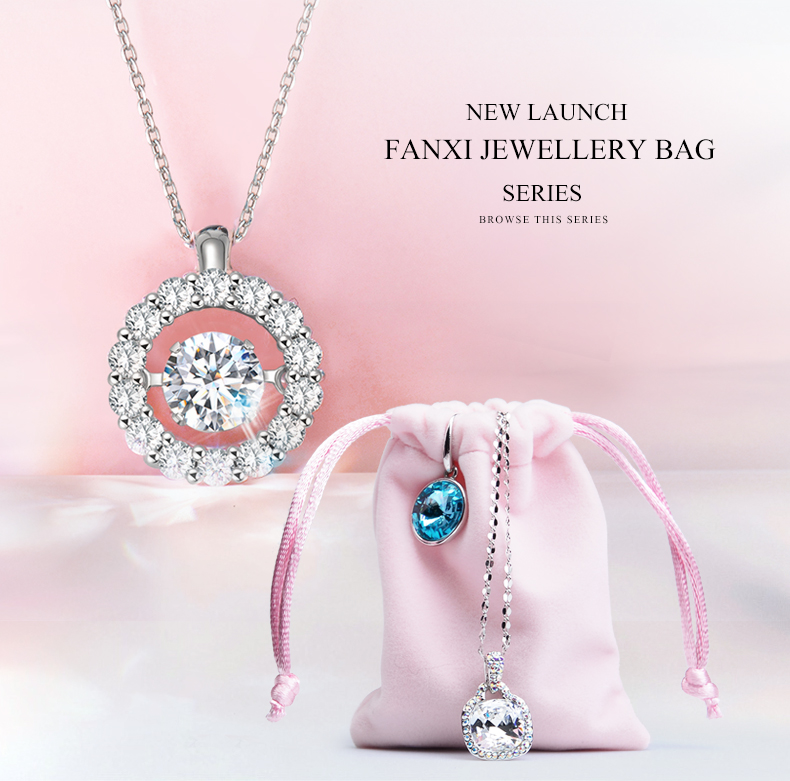 FANXI Custom Logo Jewellery Pouch Bag For Ring Necklace Watch