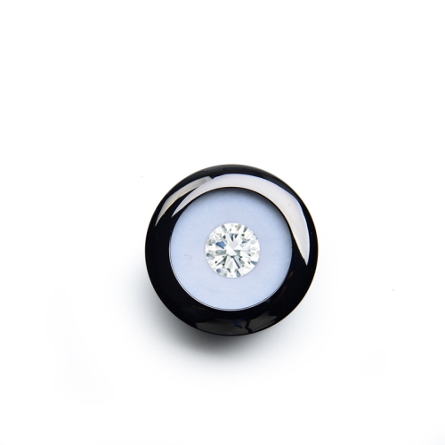 FANXI Cunstom Glossy Black Diamond Display Box With Foam Insert Luxury Metal Loose Diamond Display