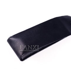 FANXI Wholesale Custom Jewellery Pouch Bag With Button For Jewelry Packaging Black PU Leather Watch Pouch