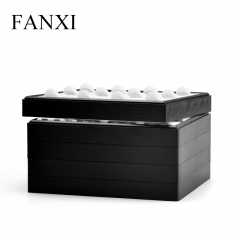 FANXI Wholesale Custom Cheap Jewellery Display Trays For Ring Earrings Necklace Pendant Ear Stud Showcase Plastic Jewelry Tray