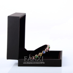 FANXI Wholesale Jewellery Packaging Boxes With Velvet Insert For Ring Necklace Bracelet Gift Storage Brown Fancy Leatherette Paper Custom Jewelry Box