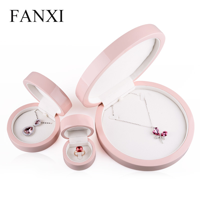 FANXI Factory Design And Custom Piano Baking Paint Clamond Veins Insert Wooden Jewelry Box