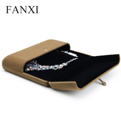 FANXI Accept Custom High End Velvet Big Necklace Jewelry Box Pearl Necklace Box