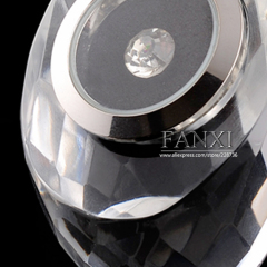 FANXI Exquisite custom Clear Crystal Shop Exhibitor Case Egg Shape Bare Diamond Collection Storage Jewelry Box Loose Diamond Display