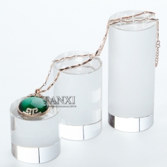 FANXI Custom Logo Printed Shop Exhibitor Units Jewelry Wedding Finger Ring Holder Crystal Set Ring Display