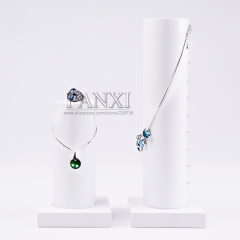 FANXI Manufacturer Custom Luxury White Resin With Lacquer Ring Bangle Necklace Pendant Bracelet Jewelry Display Stand