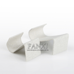 FANXI custom wholesale S model gray velvet jewelry display set earring stand hanger showcase earring display stand