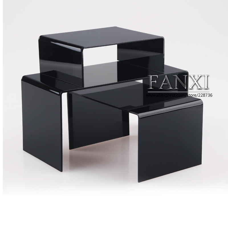 FANXI Wholesale Factory Custom white black blue Jewellery Exhibitor Kits Thickness Acrylic Jewelry Displays