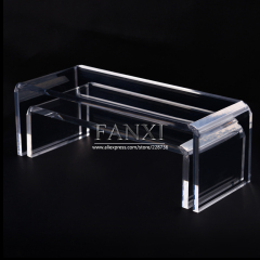 FANXI Chinese Supplier Wholesale Necklace Ring Shelf Set All Match Desk Stand Clear Acrylic Jewelry Display