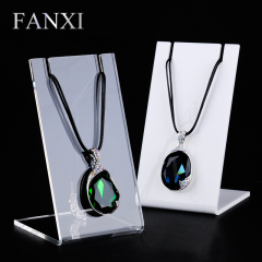 FANXI Custom Jewelry Rack For Jewellery Shop And Counter Transparent And White Acrylic Necklace Display