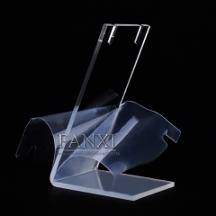 FANXI Custom Jewelry Rack For Jewellery Shop And Counter Transparent And White Acrylic Necklace Display