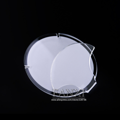 FANXI Wholesale Custom Oval Shape Necklace Display Rack Set Jewelry Display Shelf Stand Matte Acrylic Window Display