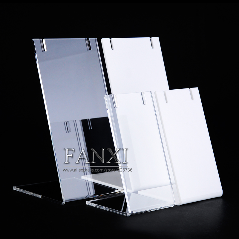 FANXI Custom Jewelry Rack For Jewellery Shop And Counter Transparent And White Acrylic Necklace Display