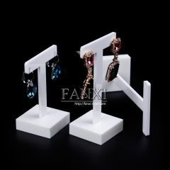 FANXI Wholesale Factory Custom Jewellery Display Hanger For Shop Window Store Counter Show Milk White Acrylic Earrings Organizer