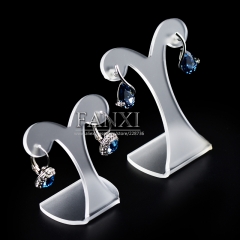 FANXI Wholesale Jewelry Display Double Earring Matte Acrylic Earring Display Stand