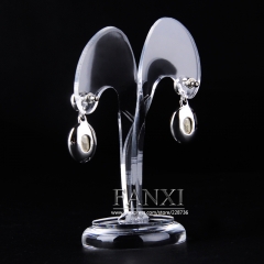 FANXI Wholesale Custom Unique Design Ear Stud Jewelry Display Shelf Stand Clear Acrylic Earrings Display Rack