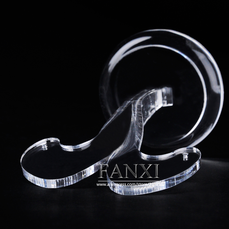 FANXI Wholesale Custom Unique Design Ear Stud Jewelry Display Shelf Stand Clear Acrylic Earrings Display Rack
